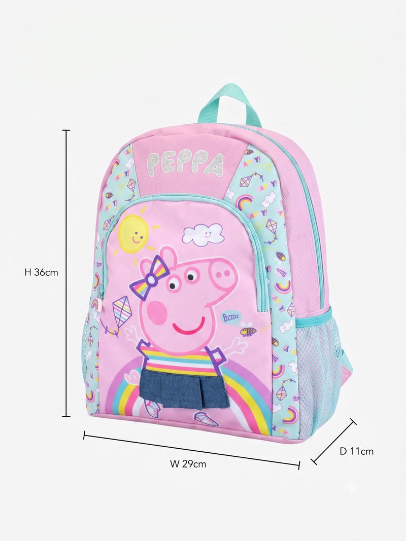 Peppa Pig glitter backpack with 3D kite appliqué, UK version