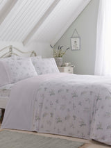Dreams & Drapes Lilac Chloe Lace Detail Duvet Cover Set
