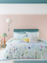 Appletree Duck Egg Alfresco 100% Cotton Duvet Cover Set