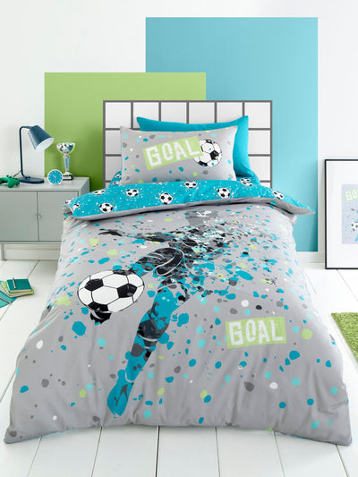 Next Bedlam Grey Goal Reversible Duvet Cover Set- Buy online at McGrocer