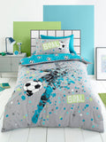 Bedlam Grey Goal Reversible Duvet Cover Set - British product