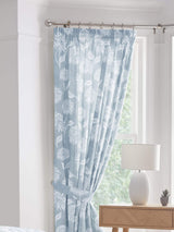Next Dreams & Drapes Blue Chrysanthemum Lined Pair of Pencil Pleat Curtains 168cm x 183cm- Buy online at McGrocer