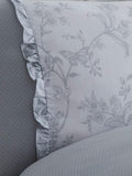 Dreams & Drapes Grey Kristen Frill Detail Duvet Cover Set - British product