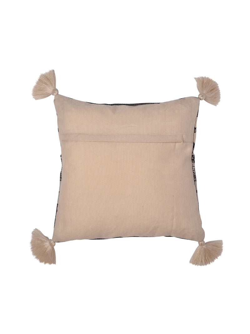 Drift Home Grayson outdoor cushion with textured design and tassels (British brand)