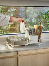 Next Joseph Joseph Light Stone Expandable Dish Rack With Draining Spout- Buy online at McGrocer