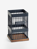 Bronx black utensil holder 17cm - British product