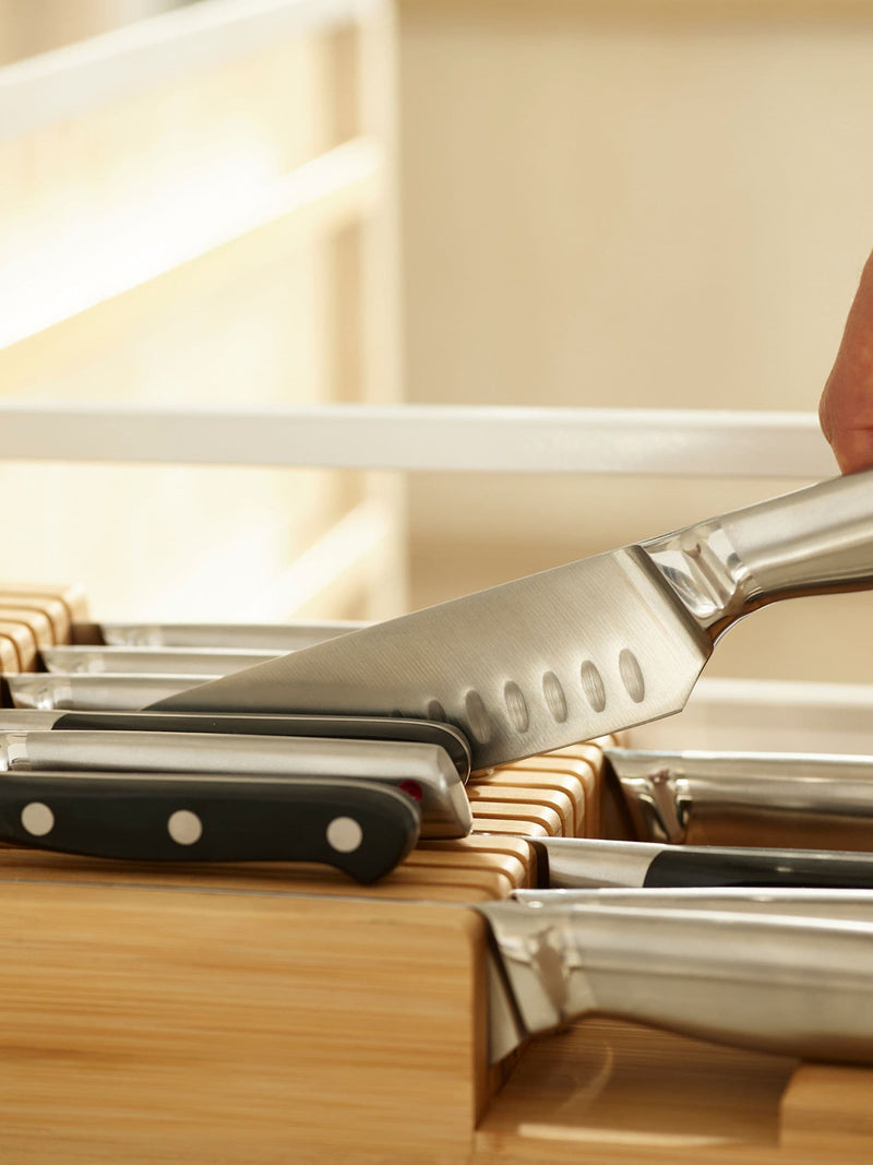 Joseph Joseph bamboo wood large knife organiser, UK version