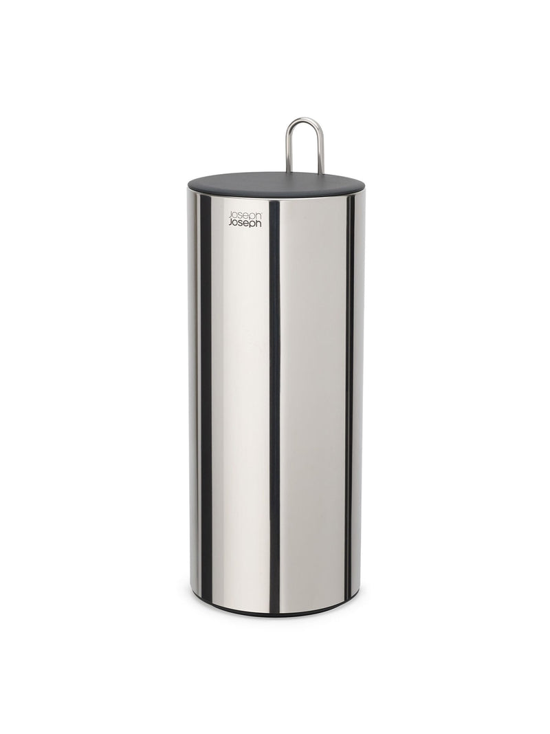 Joseph Joseph Dark Grey EasyStore Luxe Concealed Toilet Roll Holder, UK version