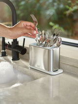 Next Joseph Joseph Light Stone Surface Stainless-Steel Cutlery Drainer 13.5cm x 20cm x 8.5cm- Buy online at McGrocer