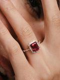 The Diamond Store Ruby Astra 2ct lab diamond halo ring (British brand)
