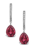 The Diamond Store Red Astra lab ruby diamond drop earrings - British product