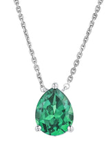Next The Diamond Store Green Lab Diamond and Emerald Pear Necklace 3.5ct- Buy online at McGrocer