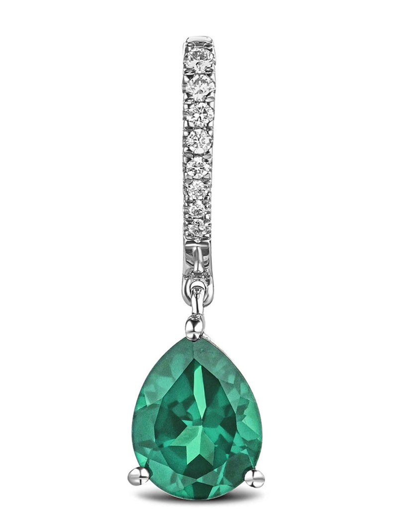 The Diamond Store Astra 4.60ct emerald and diamond pear earrings (British brand)