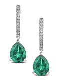The Diamond Store Astra 4.60ct emerald and diamond pear earrings (British brand)