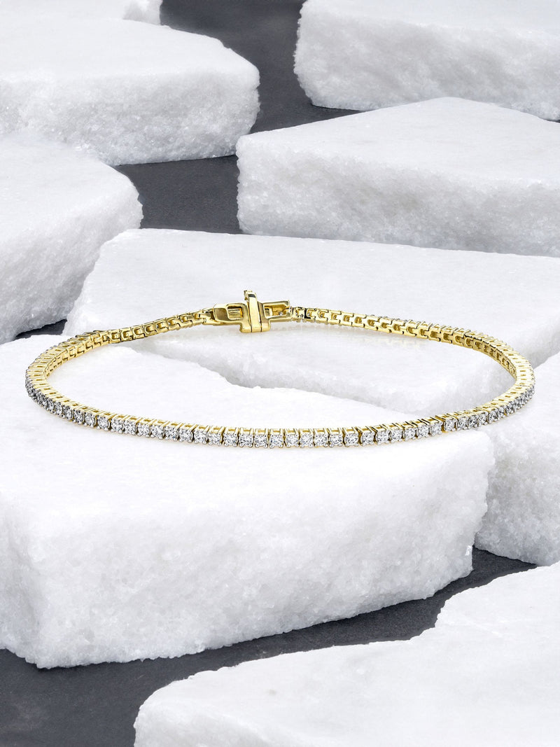 The Diamond Store gold lab diamond tennis bracelet 1.5ct (British brand)