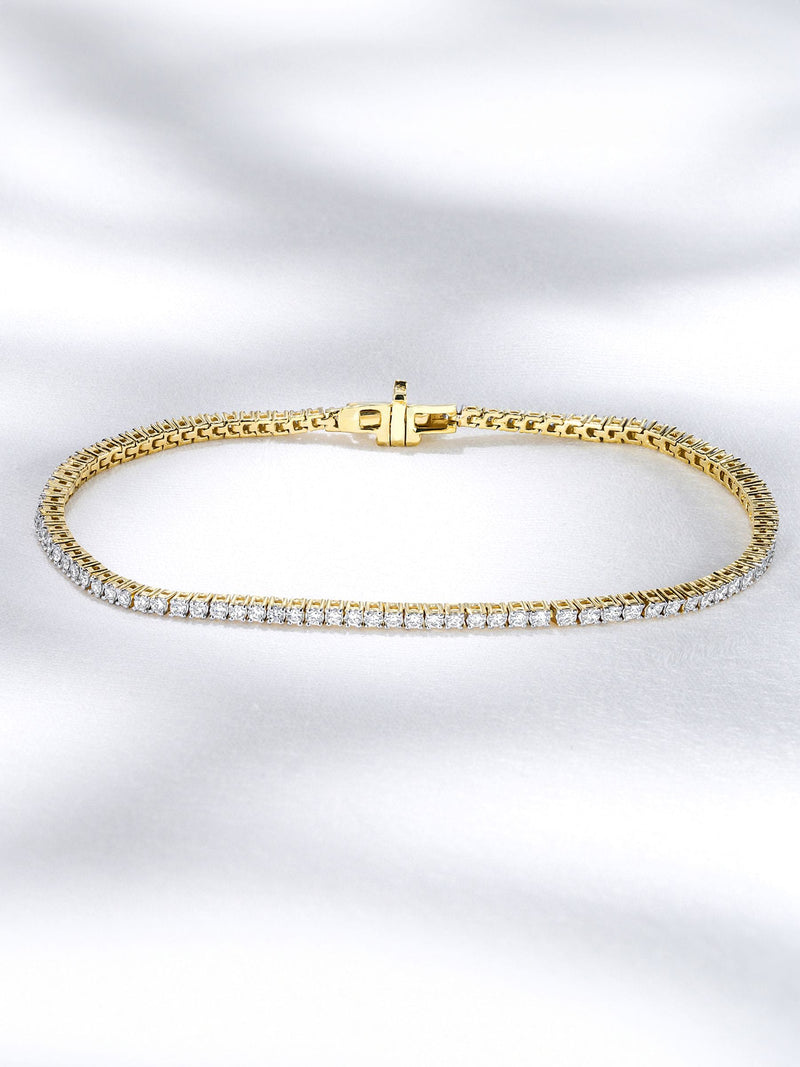 The Diamond Store gold lab diamond tennis bracelet 1.5ct (British brand)
