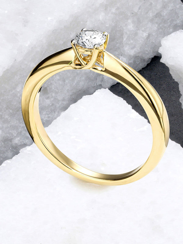 The Diamond Store White 0.25ct H/Si Lab Diamond Solitaire Engagement Ring