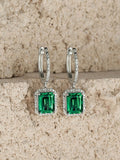 Lab emerald diamond drop earrings by The Diamond Store - British product