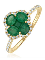 Der Diamond Store Green Alegria 1.06ct Smaragd- und Diamantring