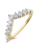 The Diamond Store White 0.50ct H/Si Lab Diamond Wishbone Ring