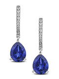 The Diamond Store lab sapphire diamond pear earrings 6.50ct (British brand)