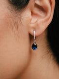 The Diamond Store lab sapphire diamond pear earrings 6.50ct (British brand)