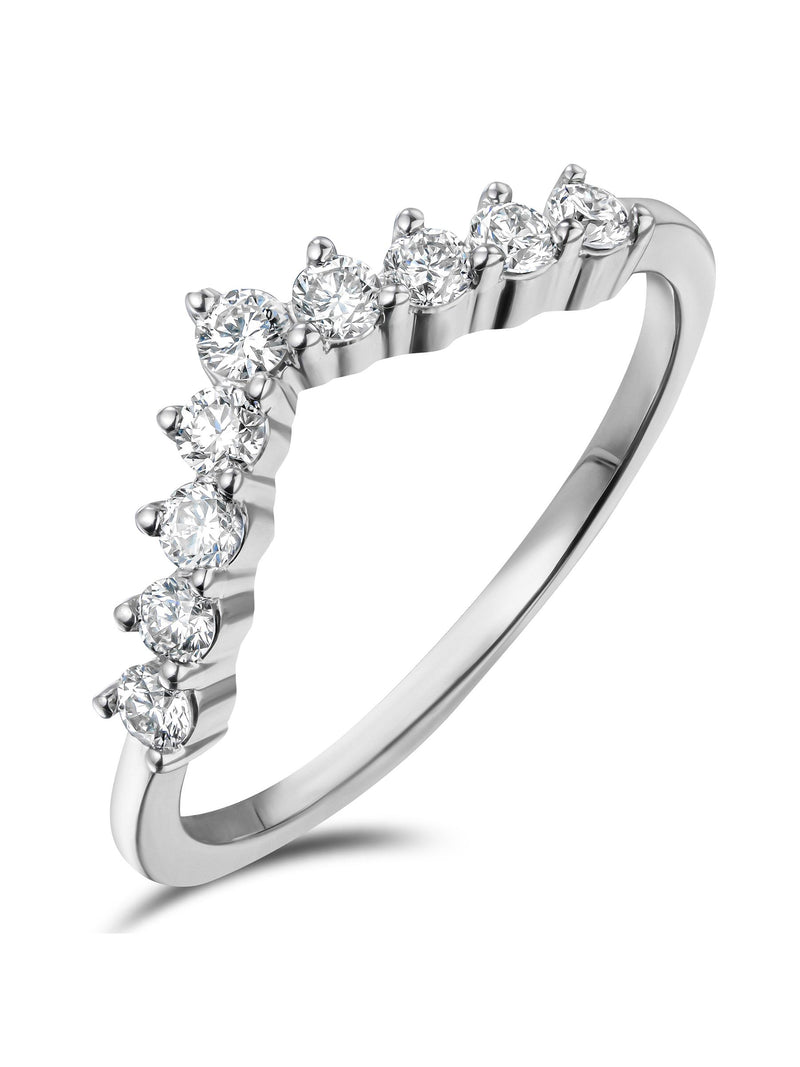 The Diamond Store White 0.30ct 9K Lab Diamond Wishbone Ring