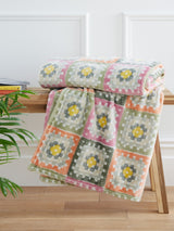Next Catherine Lansfield Green Crochet Print Blanket Throw 130x170cm- Buy online at McGrocer