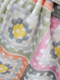 Catherine Lansfield green crochet print blanket throw 130x170cm (British brand)