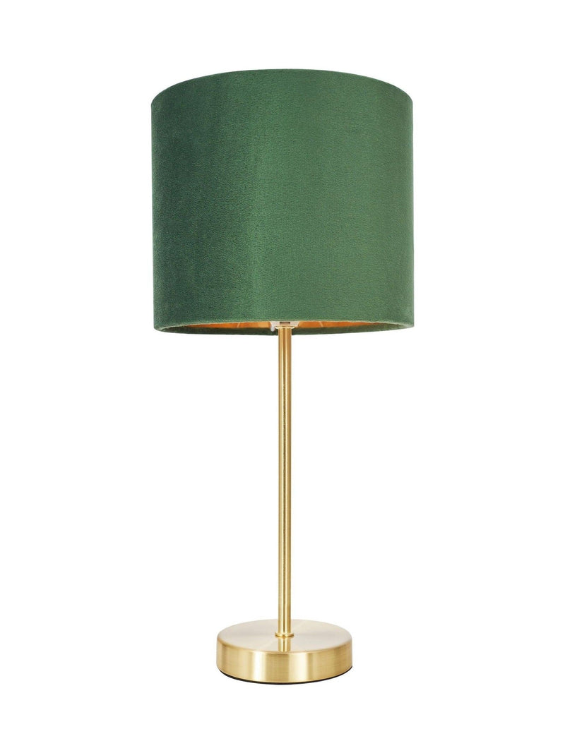 BHS emerald green velvet table lamp 37cm - British product
