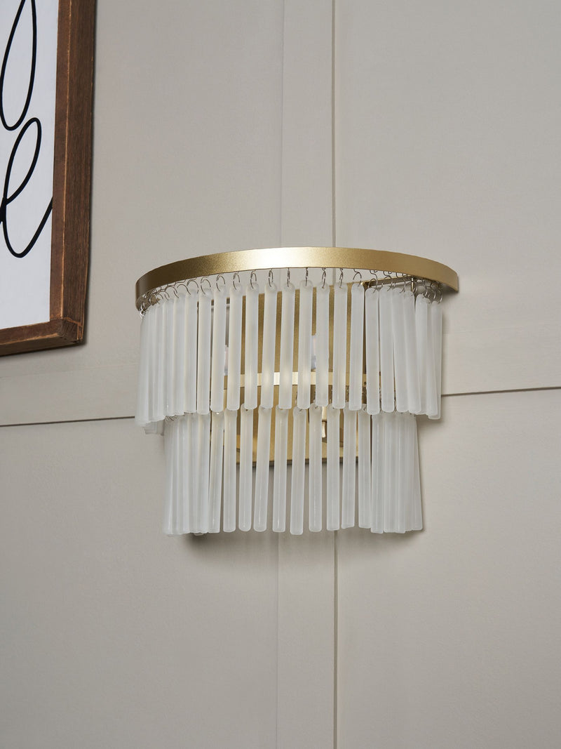BHS Satin Brass Aubrey 2-tier wall light (British brand)