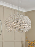 BHS crystal rings pendant ceiling light, chrome finish, imported from the UK