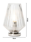 BHS chrome vessel table lamp 20cm, UK version