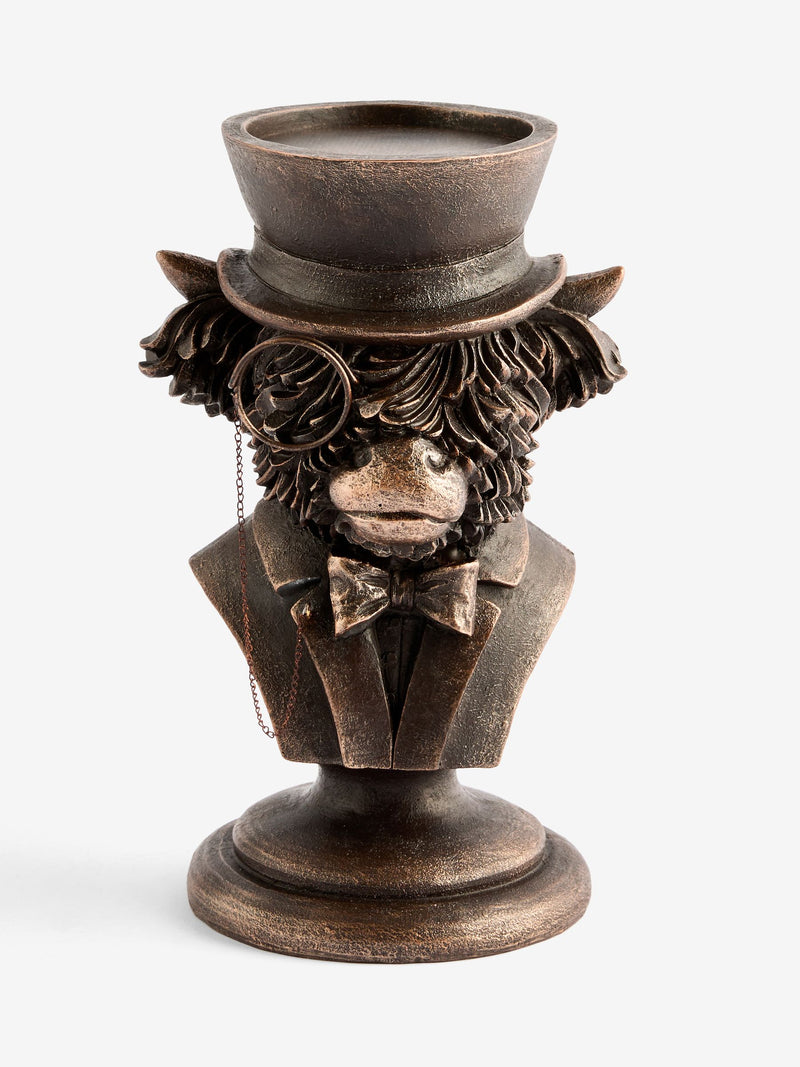 Hamish bronze pillar candle holder 26cm - British product