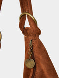 Joe Browns brown Italian suede knotted hobo bag - British product