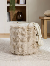 Next Beige Faux Fur Storage Basket 30x35x35cm- Buy online at McGrocer