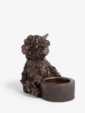 Bronze Hamish The Highland Cow tea light candle holder - British product