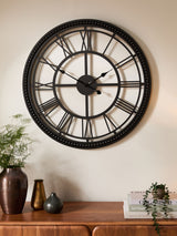 Next Black Bobbin Wall Clock 75cm- Buy online at McGrocer