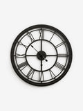 Black bobbin wall clock with 75cm diameter - British product