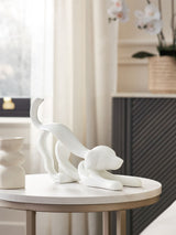 Next White Abstract Ribbon Dog Ornament Decorative Home Decor 28cm x 10cm x 18.5cm- Buy online at McGrocer