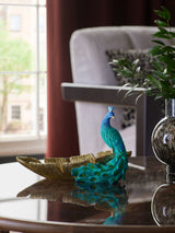 Next Teal Blue Benedict Peacock Decorative Bowl 15.5cm Height- Buy online at McGrocer