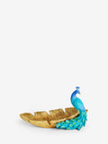 Teal blue peacock decorative bowl 15.5cm height (British brand)