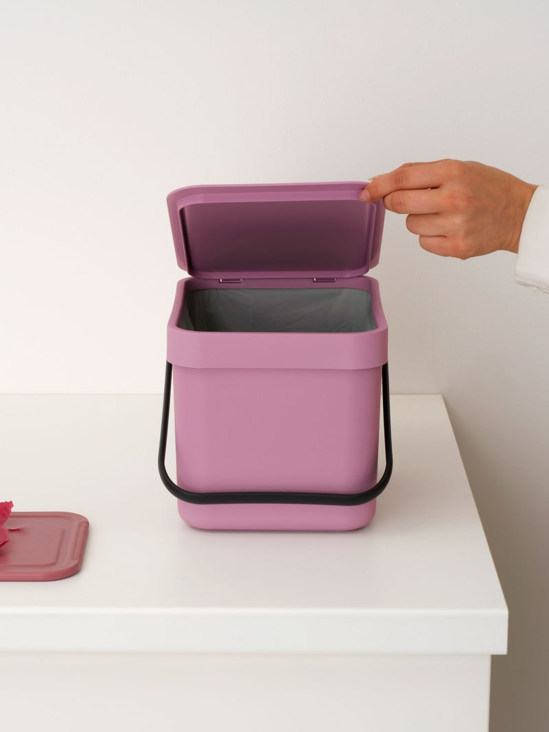 Brabantia Sort & Go Bin lilac pink 6L - British product