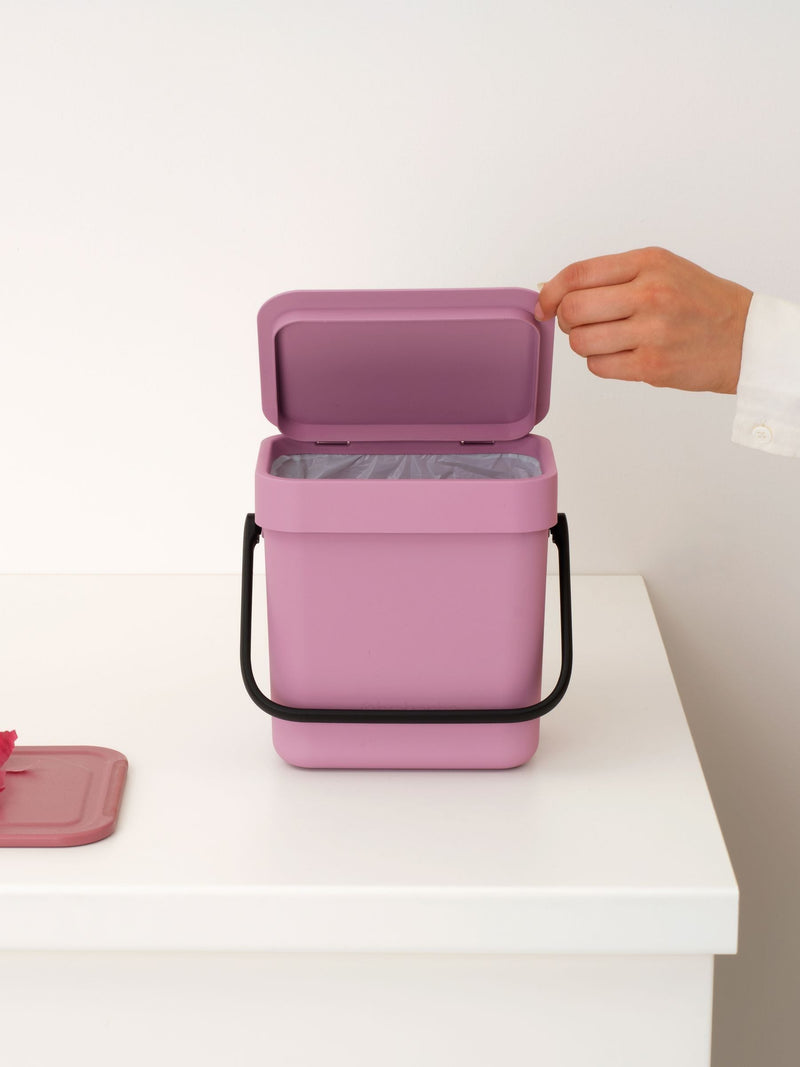 Brabantia lilac pink 3 litre recycle bin - British product