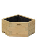 Rowlinson natural Marberry corner garden planter 30x50x50cm - British product