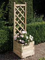Next Rowlinson Natural Square Lattice Garden Planter- Buy online at McGrocer