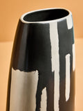 MADE.COM Monochrome Kian hand painted vase 28.5cm, imported from the UK