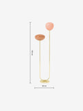 MADE.COM brass and pink floor lamp (British brand)