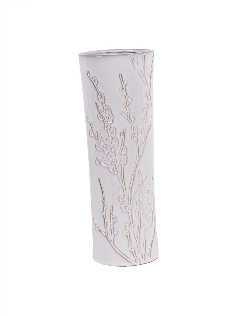 Laura Ashley Pussywillow Antique White Stoneware Vase, UK version