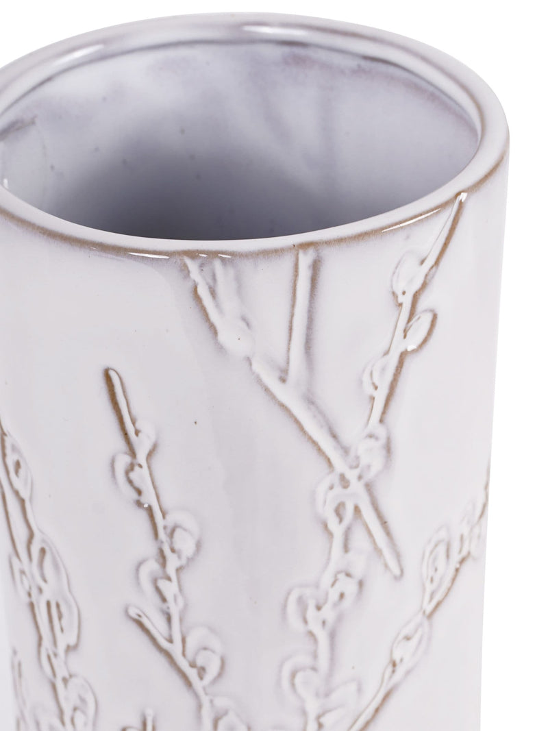 Laura Ashley Pussywillow Antique White Stoneware Vase, UK version